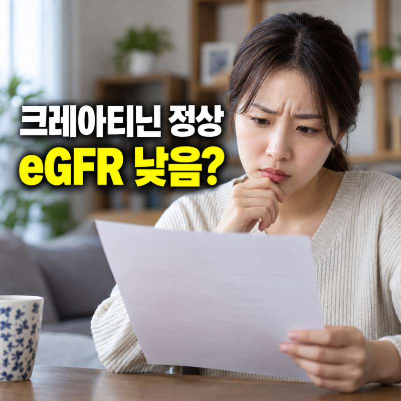 크레아티닌 정상인데 eGFR만 낮은 이유? 신장기능 검사 보는 법