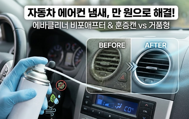 10만 원 넘는 에바크리닝 대신 만 원대 에바클리너로 끝내는 자동차 에어컨 냄새 셀프 제거법