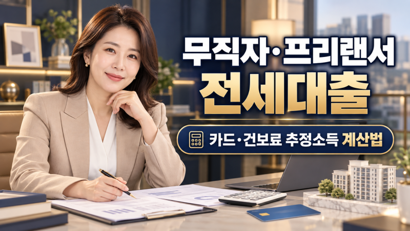 [전세대출 2편] 무직자·프리랜서도 전세대출 가능할까? 신용카드·건보료 추정소득 계산법