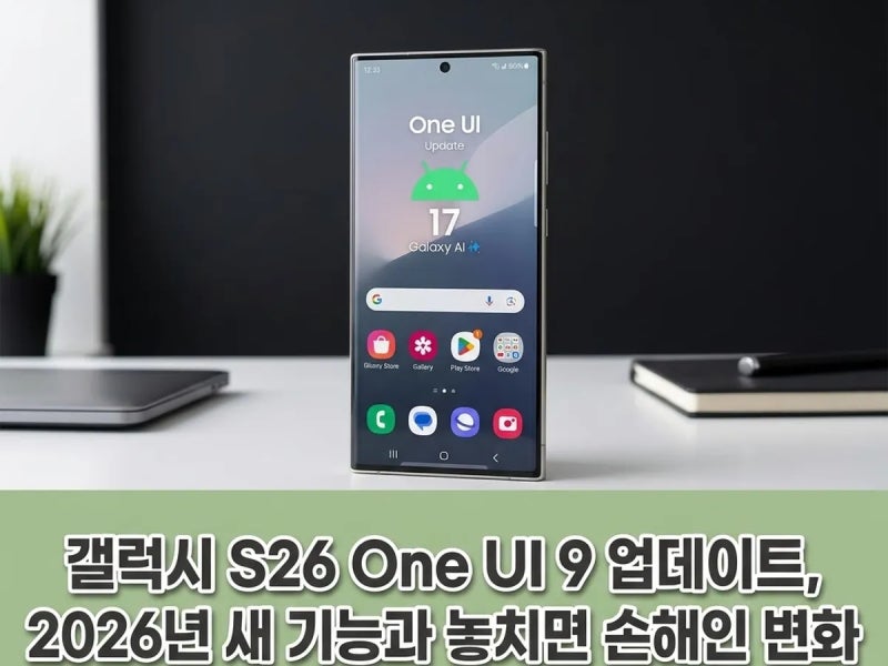 갤럭시 S26 One UI 9 업데이트, 2026년 새 기능과 놓치면 손해인 변화