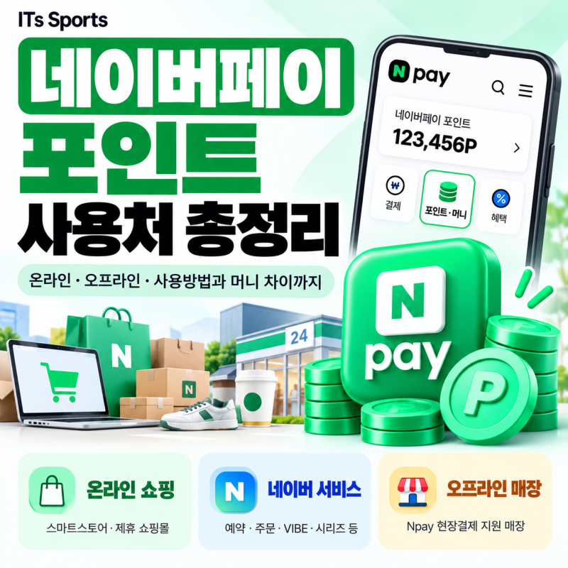 네이버페이 포인트 사용처 총정리｜온라인·오프라인 사용방법과 머니 차이