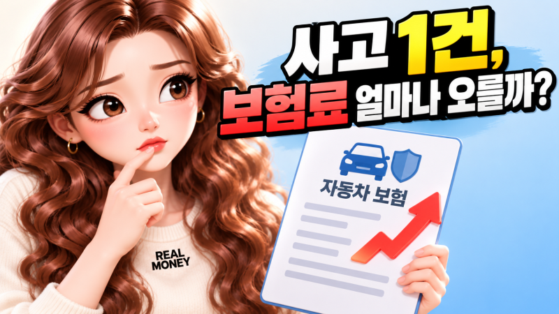 사고 1번 보험처리했는데 보험료 폭탄? 진짜 중요한 건 ‘금액’만이 아닙니다