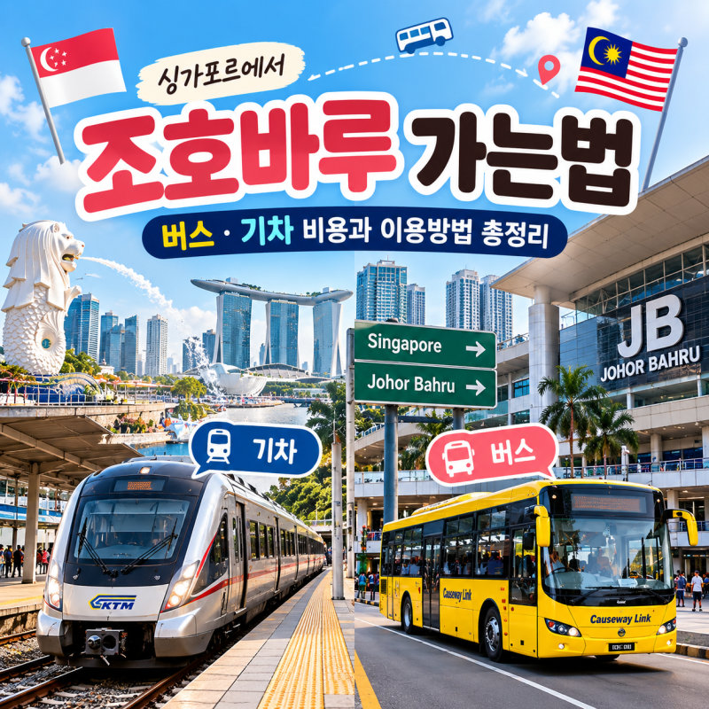 싱가포르에서 조호바루 가는법｜버스·기차 비용과 이용방법 총정리