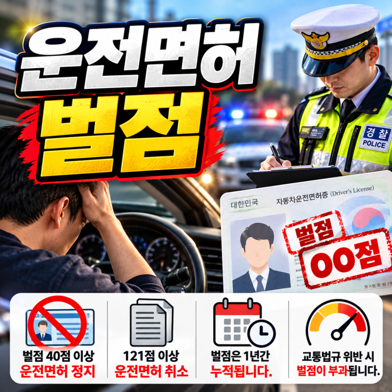 운전면허벌점, 1년 지나면 무조건 사라진다? 가장 많이 착각하는 벌점 초기화 기준