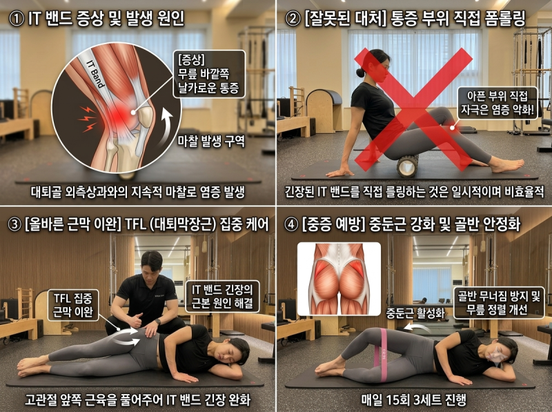 러너들의 숙적 '장경인대 증후군(무릎 외측 통증)', 폼롤러로 안 풀릴 때? ♀️⚡