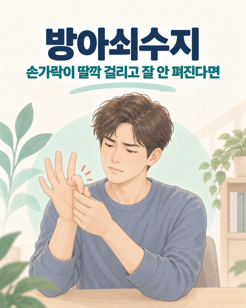 방아쇠수지 증상, 손가락이 딸깍 걸리고 안 펴진다면? 원인·검사·치료