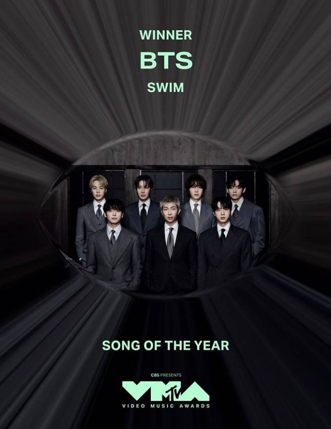 방탄소년단 MTV VMA 3관왕, ‘올해의 노래’까지 석권…“아리랑은 새로운 시작”