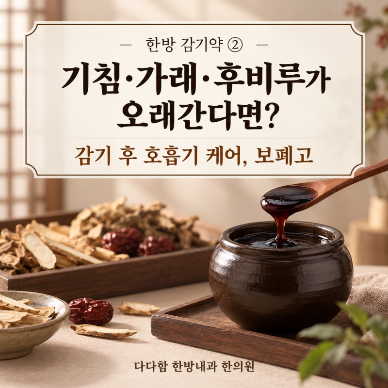 한방 감기약 ② - 감기 후 기침·가래·후비루가 오래간다면, 보폐고