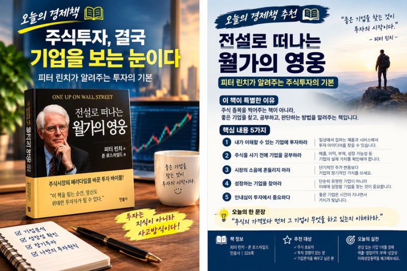 오늘의 경제책 추천 《전설로 떠나는 월가의 영웅》 — 주식투자는 결국 ‘상식’에서 시작....