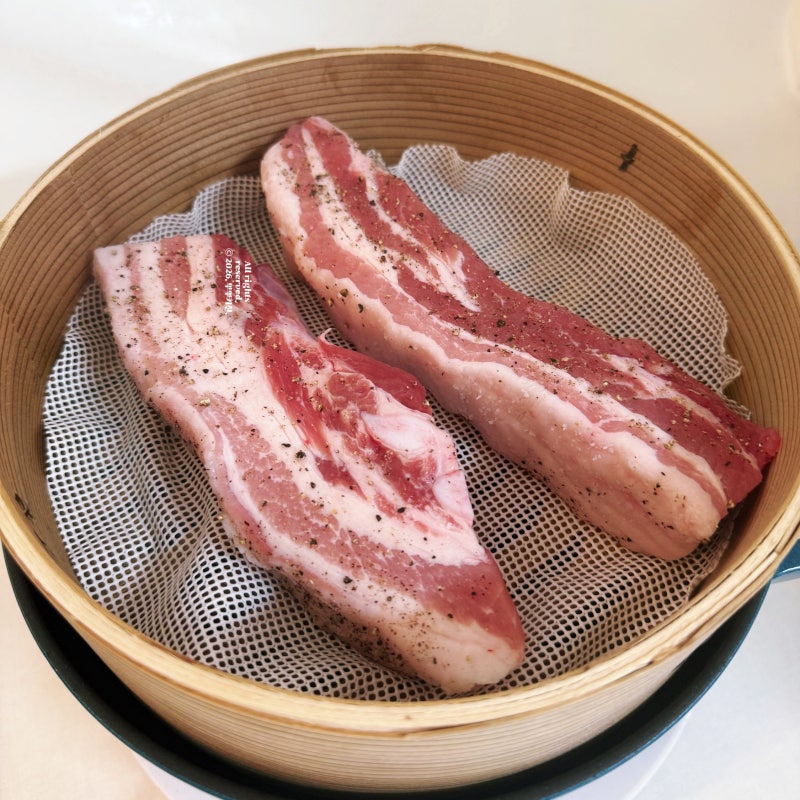 삶을 필요 없어요! 초간단 강레오 오겹살 찜수육 레시피 돼지고기 시간