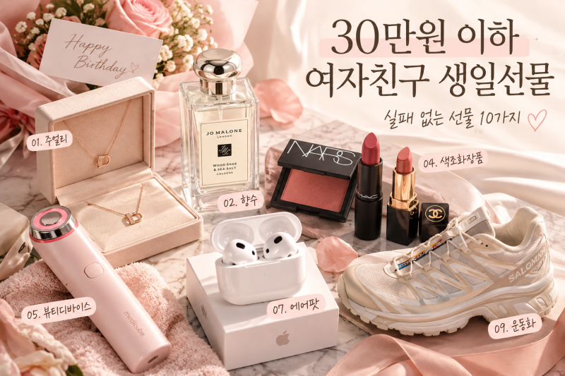 30대 여자친구 생일선물 추천 30만원 10가지