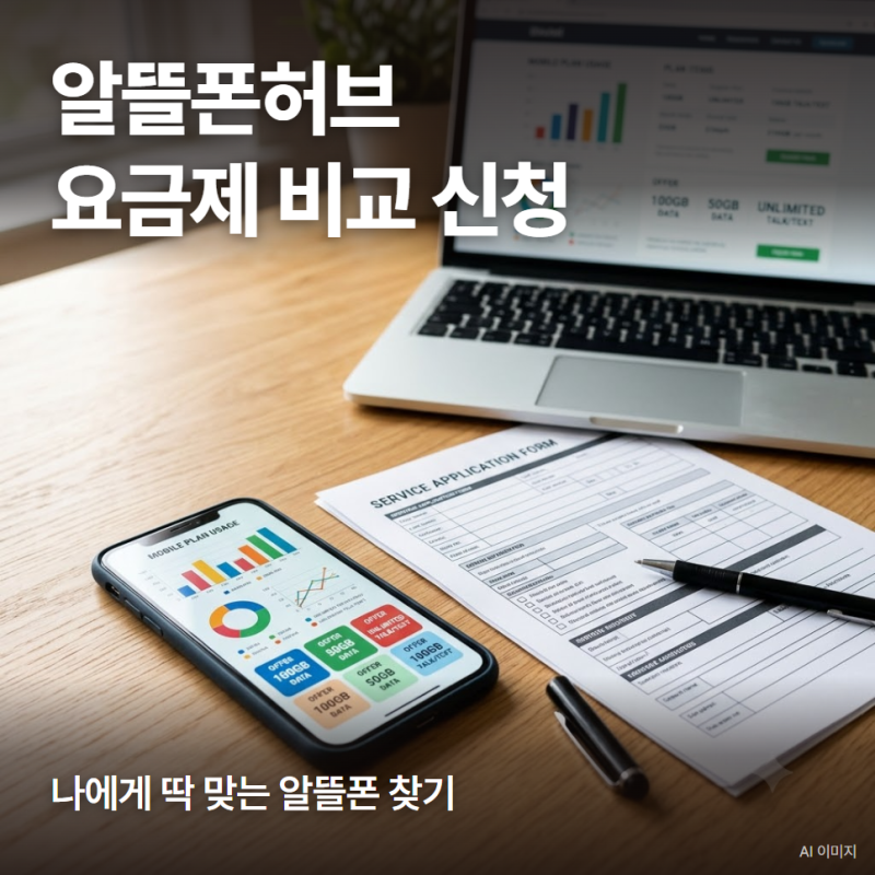 알뜰폰허브 요금제 비교 신청 어떻게 하나요?