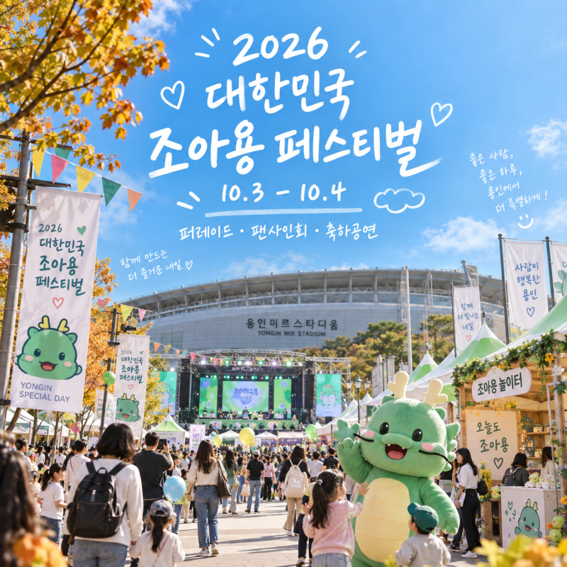 용인 2026 대한민국 조아용 페스티벌 일정·코스프레·가수라인업 가볼만한곳