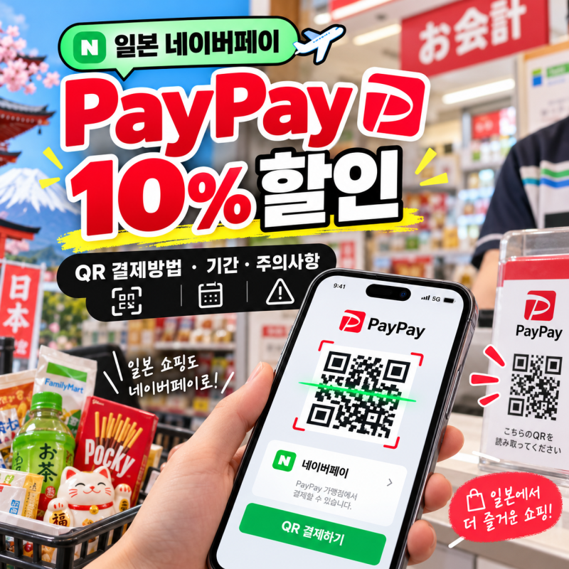 일본 네이버페이 PayPay 10% 할인, QR 결제방법·기간·주의사항 정리