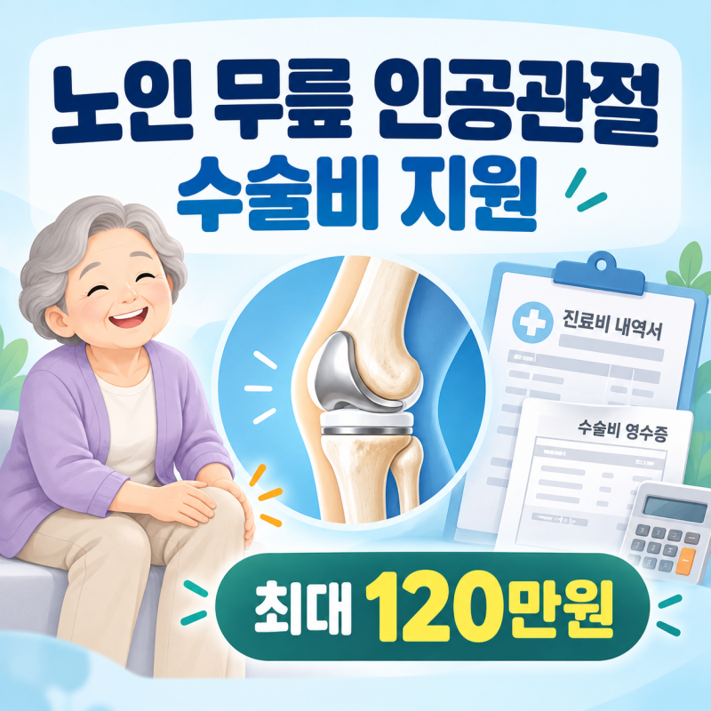 노인 무릎 인공관절 수술비 지원, 대상·금액·신청방법 정리