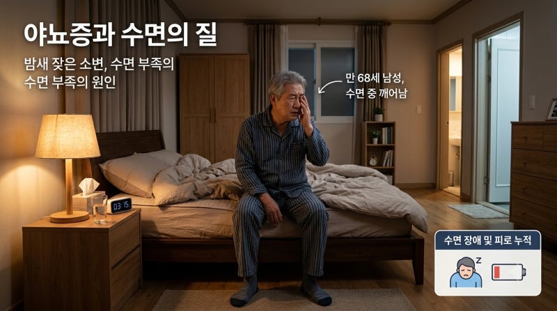 밤에 소변을 자주 본다면? 60세 이후 야간뇨 원인과 생활습관, 5분 관리법