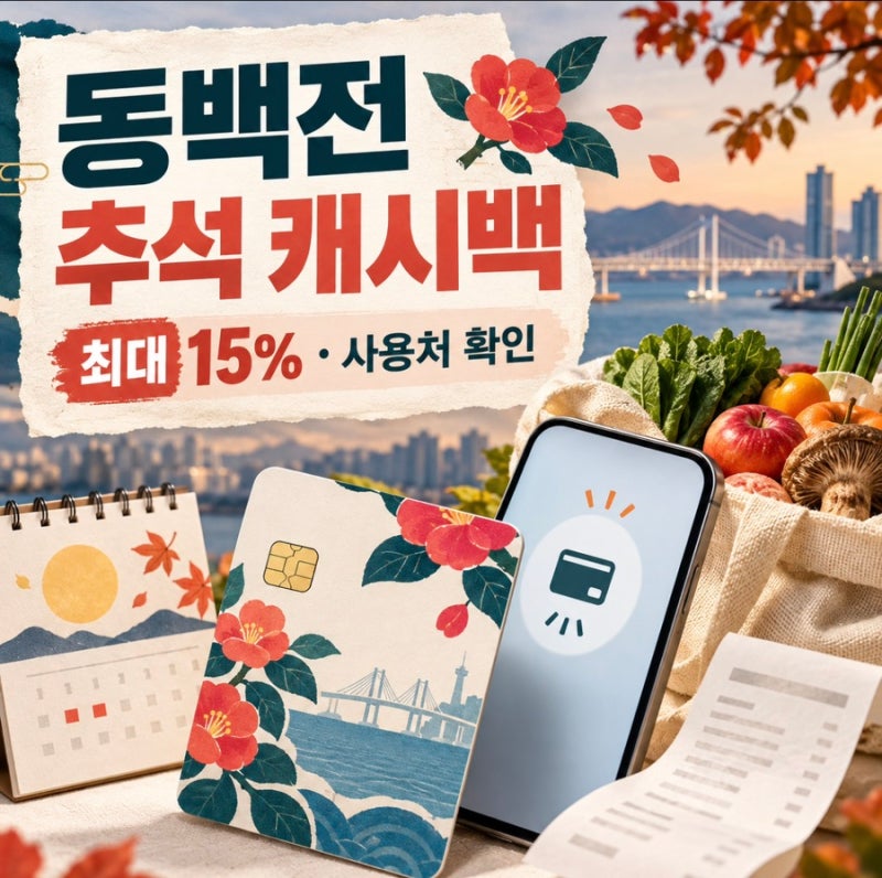 부산 동백전 추석 캐시백 15%, 어디서 받을까? 사용처·한도 총정리