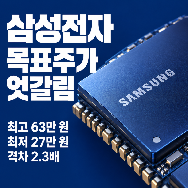 삼성전자 목표주가 63만 vs 27만, 2.3배 벌어진 이유