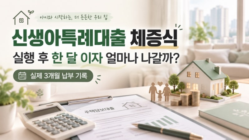 신생아특례대출 체증식 3억 6천, 한 달에 얼마 나갈까? 실제 3개월 이자 공개