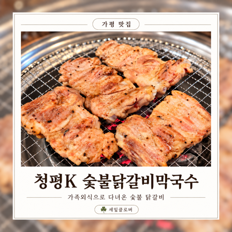 가평 닭갈비 맛집 청평K 숯불닭갈비막국수 | 남이섬 가족여행 저녁