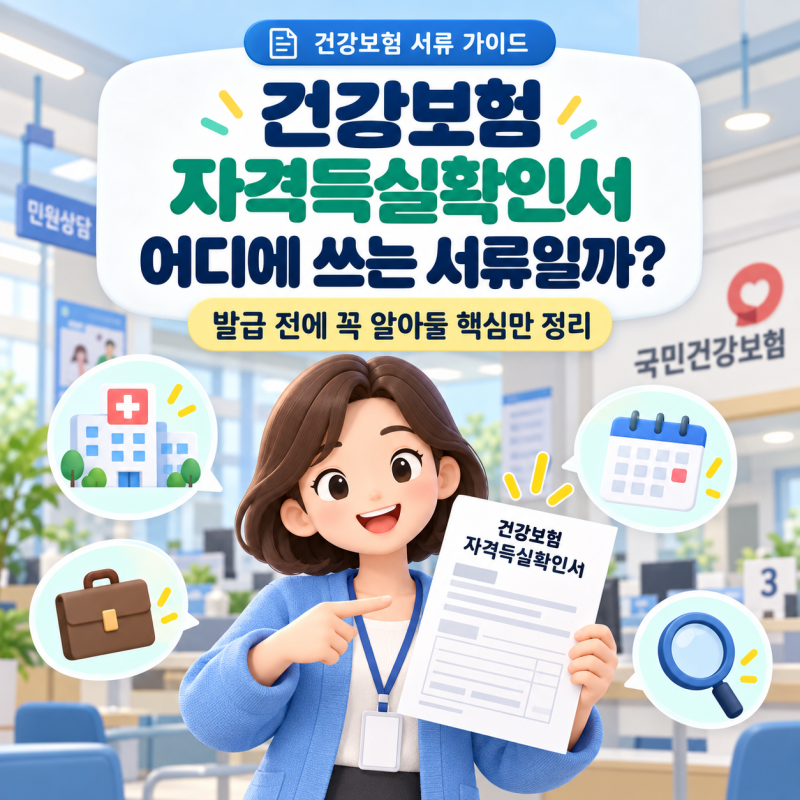 건강보험 자격득실확인서 어디에 쓰나? 발급 전 알아둘 내용