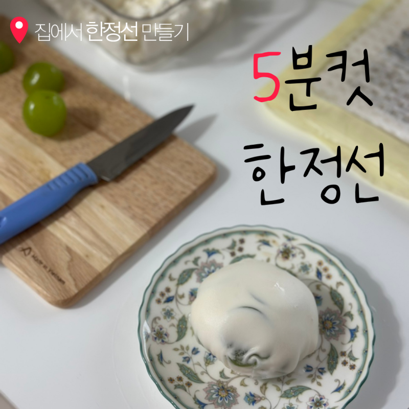집에서 한정선 만들기 그릭 요거트 찹쌀떡 라이스페이퍼 만드는방법 레시피