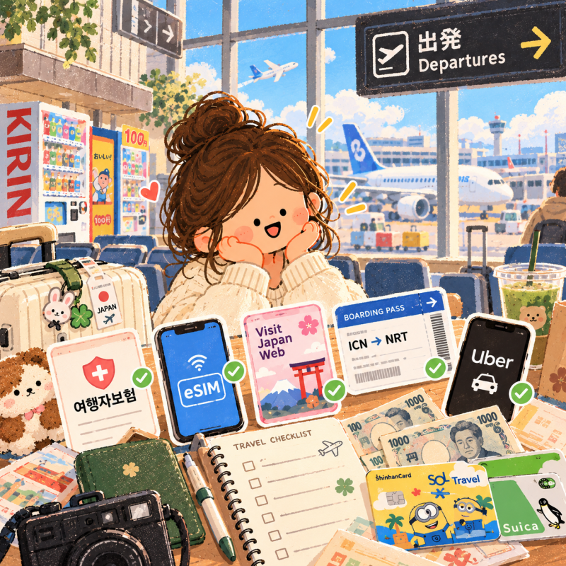 일본 출국 전 체크리스트 5가지 출국 전날 이것만 확인하세요