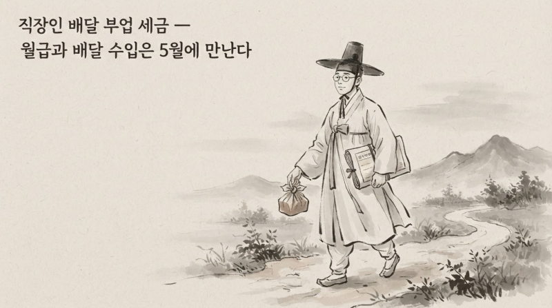 직장인 배달 부업 세금 — 월급과 배달 수입은 5월에 만난다