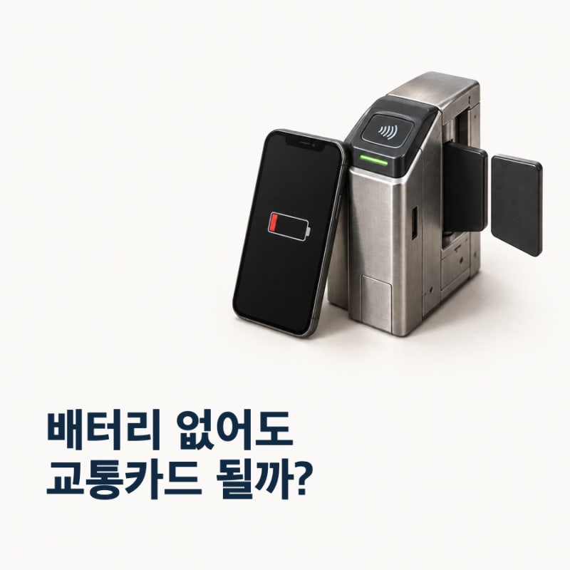 애플페이 교통카드, 아이폰 배터리가 없어도 찍힐까?