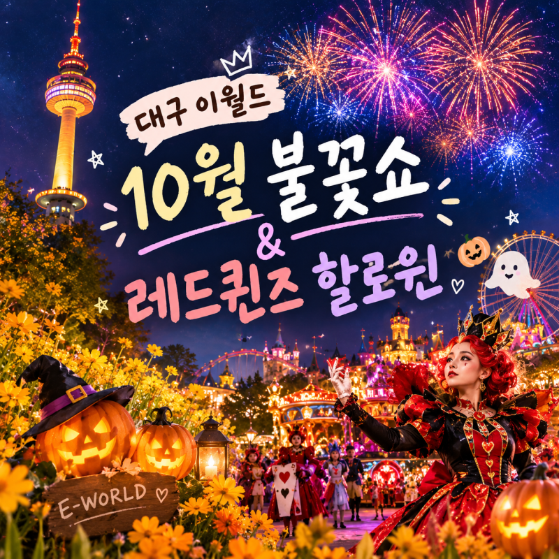 大邱E-WORLD 10月煙火秀何時舉行？還有紅皇后萬聖節快樂活動！