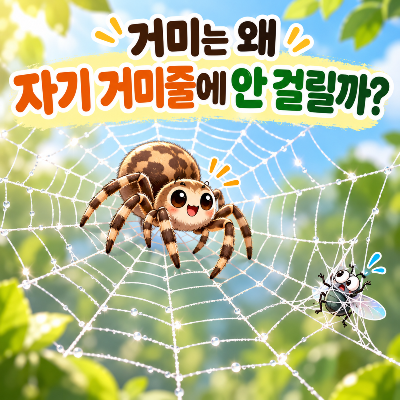 ️ 거미는 왜 자기 거미줄에 걸리지 않을까? 거미줄의 숨은 비밀