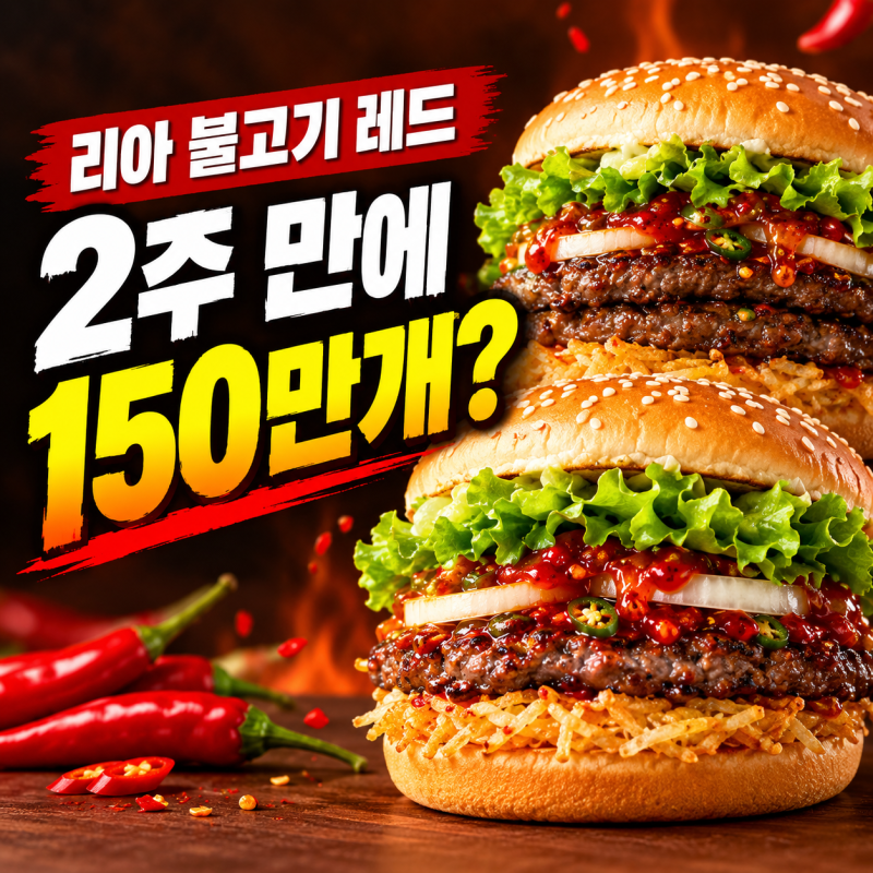 롯데리아 리아 불고기 레드 · 2주 만에 150만개 팔린 이유는