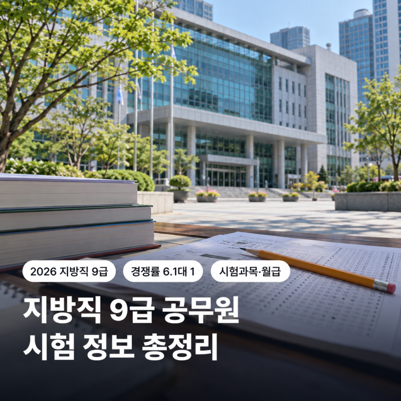 2026 지방직 9급 공무원 시험, 경쟁률 6.1대 1이면 쉬워졌을까? 과목·합격선·월급 확인ㅣ2027년 ....