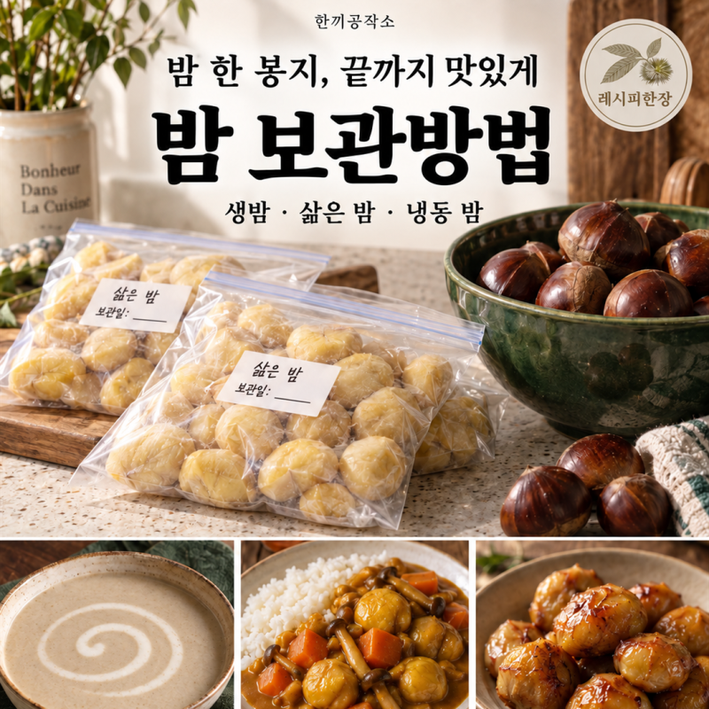 밤 한 봉지 끝까지 맛있게, 밤 보관방법과 냉동 밤 활용 레시피 3가지