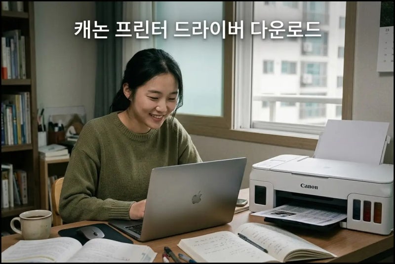 캐논 프린터 드라이버 다운로드 및 설치방법, 컴퓨터 알못도 해보니 3분이면 된다고?