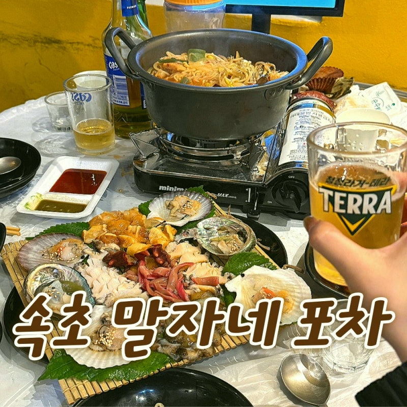 속초여행에서 찾은 동명항 야장 포차 말자네포차 모듬해산물 후기