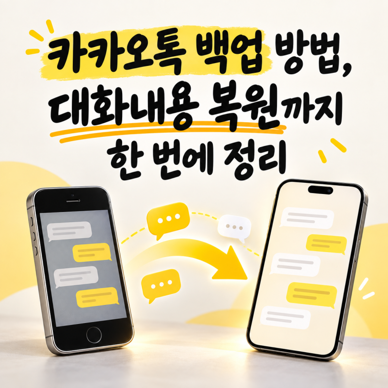 카카오톡 백업 방법, 대화내용 복원까지 한 번에 정리