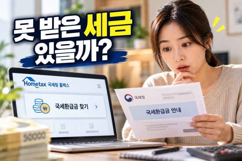 국세 미수령 환급금 있을까?｜홈택스에서 못 받은 세금 조회하는 방법