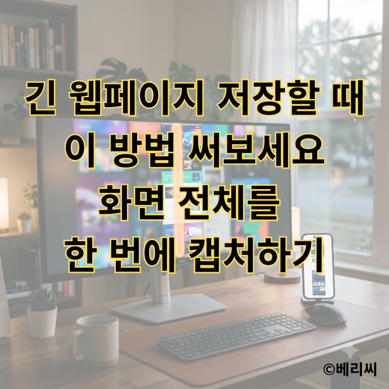 긴 웹페이지 저장할 때 이 방법 써보세요｜화면 전체를 한 번에 캡처하기
