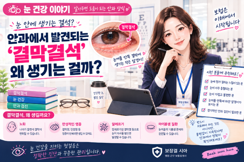 눈 안에 돌이 생긴다고? 안과에서 발견되는 ‘결막결석’ 왜 생길까?