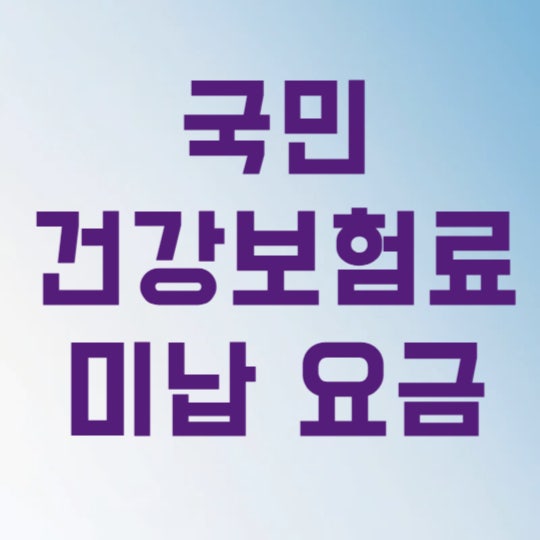 국민 건강보험료 미납 조회 3분 만에 끝내고 연체금 안 내는 납부 법