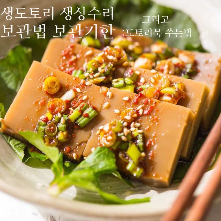 껍질 제거한 생도토리 생상수리 보관법과 냉장보관 기한 그리고 도토리묵 쑤는법까지 완벽....