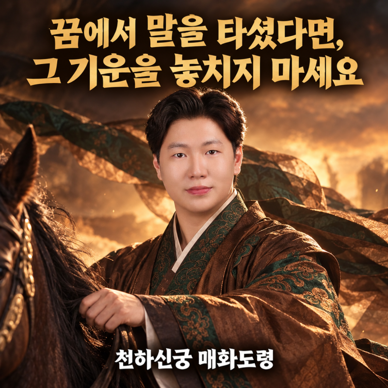 꿈에서 말을 타셨다면, 그 기운을 놓치지 마세요 — 천하신궁 매화도령의 말타는꿈 해몽 이....