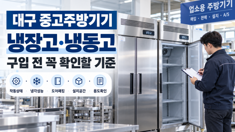 대구 중고 주방기기 냉장고 냉동고 구입 전 꼭 확인할 기준