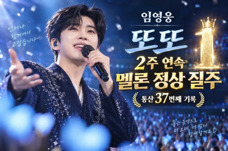 임영웅 또또, 멜론 주간인기상 2주 연속 1위…통산 37번째 정상의 의미