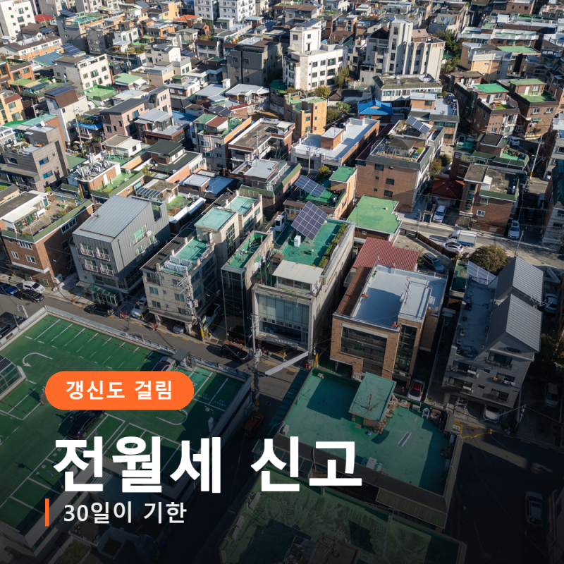 전월세 신고 기한 30일, 갱신계약도 걸릴 때가 있습니다