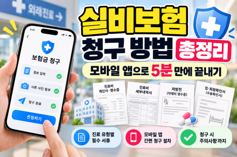 실비보험 청구 방법과 필요 서류 총정리: 모바일 앱으로 5분 만에 끝내기
