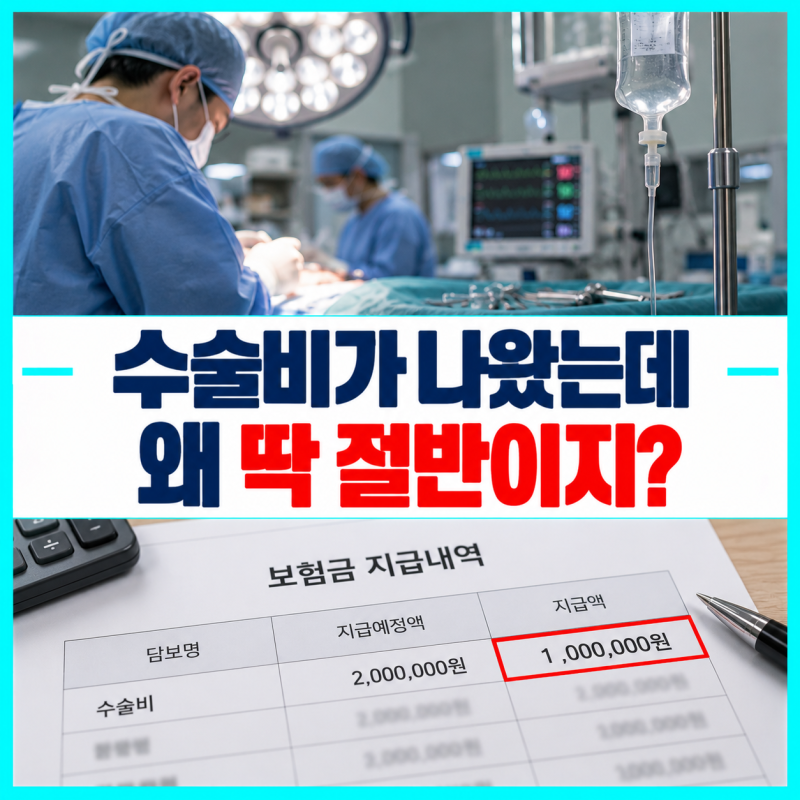 보험 가입 직후 수술했는데 수술비가 절반만 나왔다면? 감액기간이 있는 담보와 없는 담보