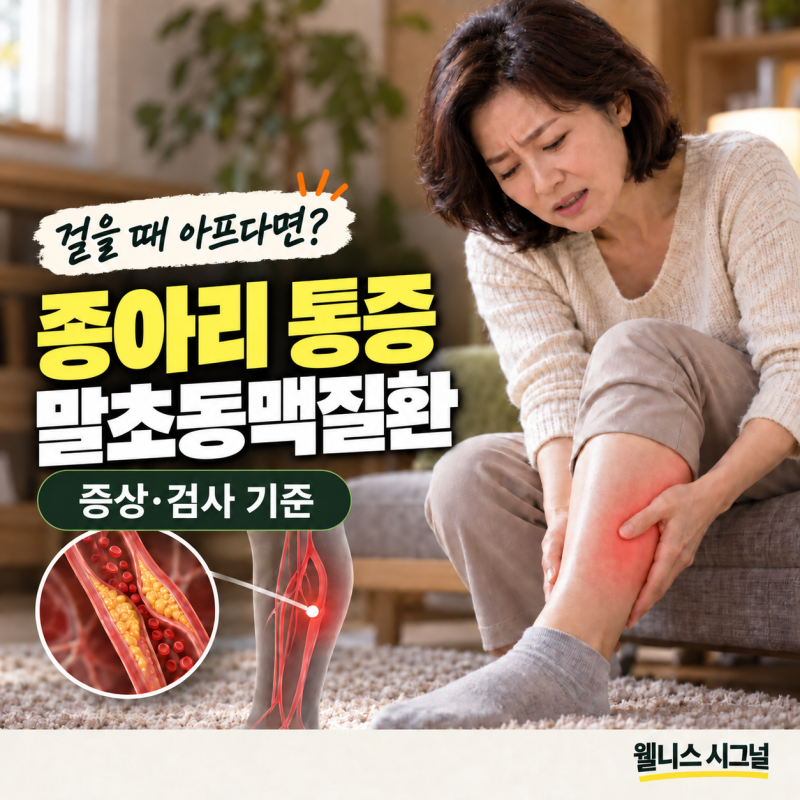 말초혈관질환 중 하나인 말초동맥질환, 걸을 때 아픈 다리 통증과 검사 기준