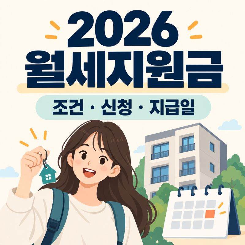 2026 월세지원금 신청 조건과 지급일, 청년월세지원 결과 확인 방법